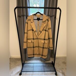 Sanctuary Tan and Black Plaid Blazer